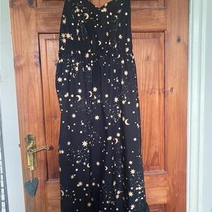 Black Fit and Flare Maxi Skirt for Cocktail